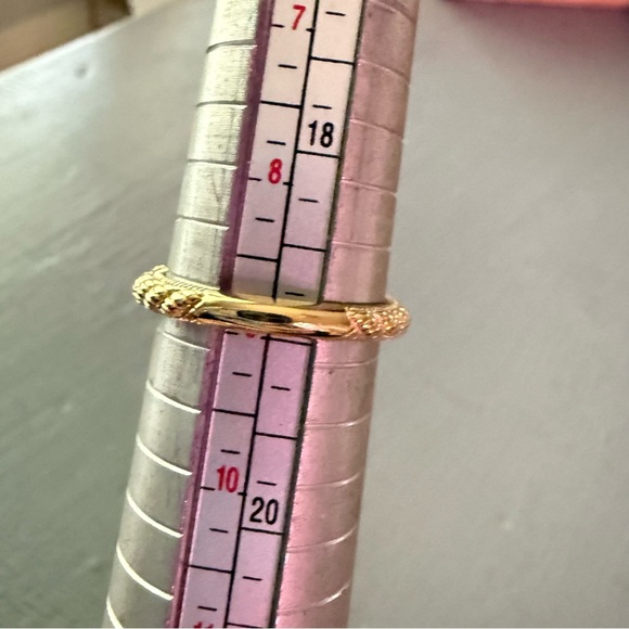 Judith Ripka 925 Sterling Silver Gold Ring Size 8 NEW - Picture 8 of 15